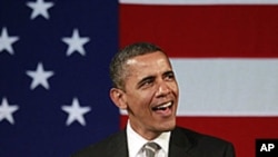 President Barack Obama at a campaign event, at the Apollo Theater in the Harlem neighborhood of New York, January 19, 2012.