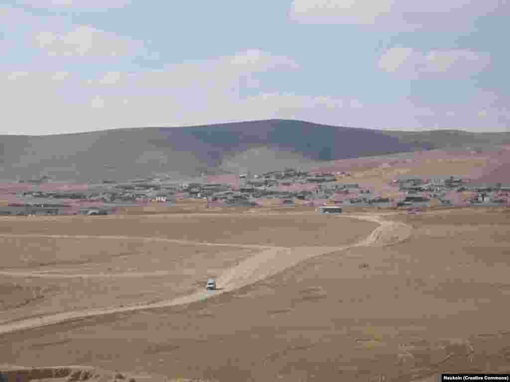 Unrecognized Bedouin Settlement in Israel's Negev Desert.