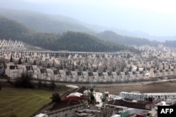 A photo shows hundreds of houses part of the Sarot Group's Burj Al Babas project, Dec. 15, 2018, close to the town centre of Mudurnu in the Bolu northwestern region.
