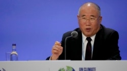 China's Special Envoy for Climate Change Xie Zhenhua speaks at the COP26 U.N. Climate Summit, in Glasgow, Scotland, Nov. 10, 2021.