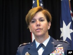 FILE - General Lori Robinson, commander of the North American Aerospace Defense Command and the U.S. Northern Command, USNORTHCOM.