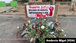 Homenagem à Elvino Dias, conselheiro jurídico do candidato presidencial Venâncio Mondlane, e do mandatário do Podemos, Paulo Guambe.