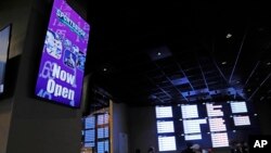 A "Now Open" sign is displayed at the Pearl River Resort in Philadelphia, Mississippi, Dec. 18, 2018. 