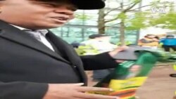 Zanu PF Activist Cries Foul Over Political Opponents' Stomping of His Scarf Decorated With Zimbabwe Colors