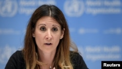 WHO epidemiologist Maria Van Kerkhove attends a news conference at the WHO headquarters in Geneva, Switzerland, July 3, 2020.