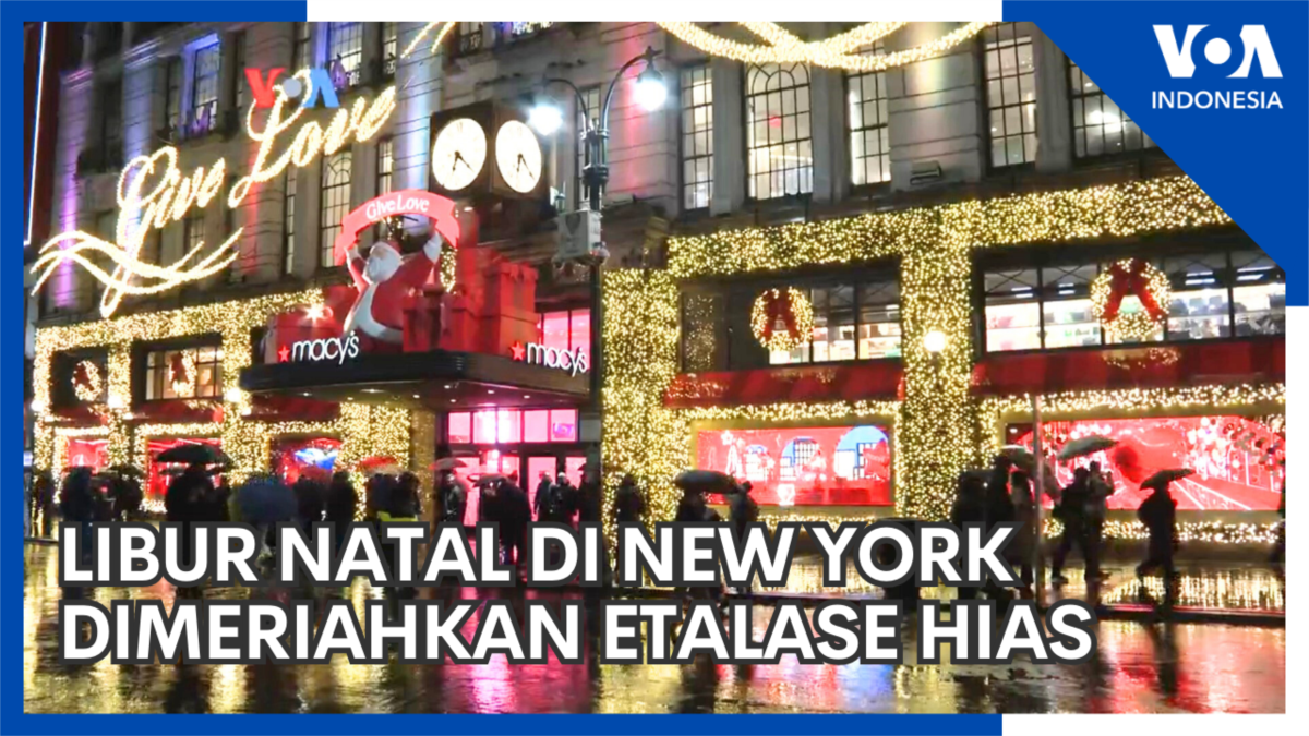 Libur Natal New York Dimeriahkan Etalase Hias