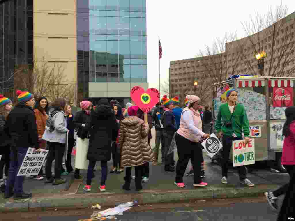 Marcha das Mulheres em Washington DC por direitos iguais. Jan 21, 2017