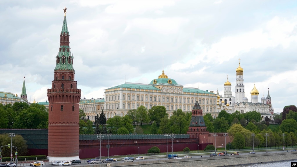 资料照片：莫斯科克里姆林宫外观。（2023年5月3日）(photo:VOA)