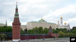 资料照片：莫斯科克里姆林宫外观。（2023年5月3日）