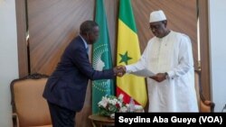 Le président Macky Sall et le Premier ministre Dionne, à Dakar, le 8 avril 2019. (VOA/Seydina Aba Gueye)