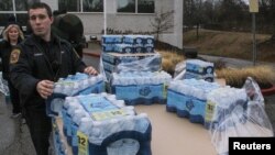 Water is distributed to residents in Charleston, West Virginia, Jan. 10, 2014.