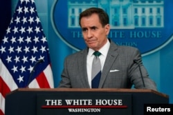 FILE—White House Press Secretary Karine Jean-Pierre holds a briefing at the White House in Washington, U.S., April 15, 2024.