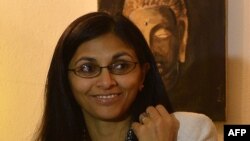 FILE - U.S. Assistant Secretary of State for South and Central Asia Nisha Biswal in Colombo, Jan. 31, 2014. 