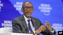 FILE—Paul Kagame, President of Rwanda, takes part in a panel at the Annual Meeting of World Economic Forum in Davos, Switzerland, January 17, 2024.