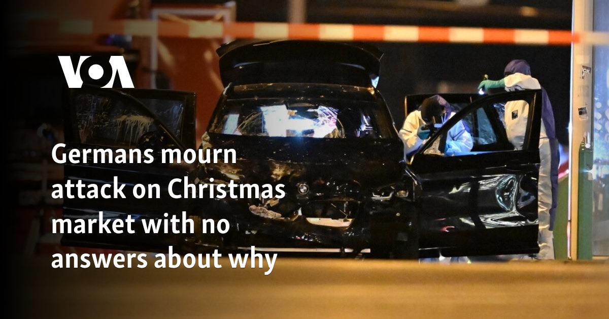 Germans mourn attack on Christmas market with no answers about why