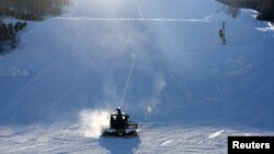 Genting Snow Park, a competition venue for Snowboarding and Freestyle Skiing during the Beijing 2022 Winter Olympics, is seen in Beijing, China January 15, 2022. (REUTERS/Pawel Kopczynski)