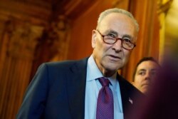 FILE - U.S. Senate Majority Leader Chuck Schumer attends a news conferenceat the U.S. Capitol in Washington, July 20, 2021.