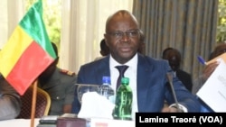 Aurélien Agbénonci, ministre des Affaires étrangères Bénin, à Ouagadougou, le 16 octobre 2018. (VOA/Lamine Traoré)