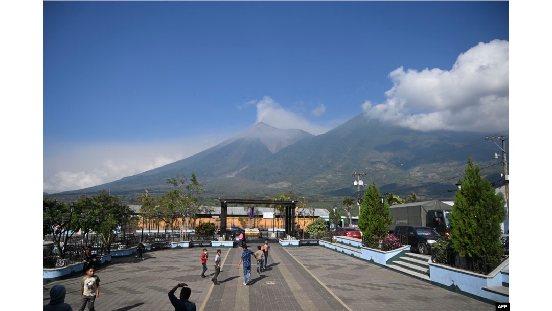 Fuego volcano erupts as seen from Alotenango, Sacatepequez department, some 65 kilometers southwest of Guatemala City on March 10, 2025.