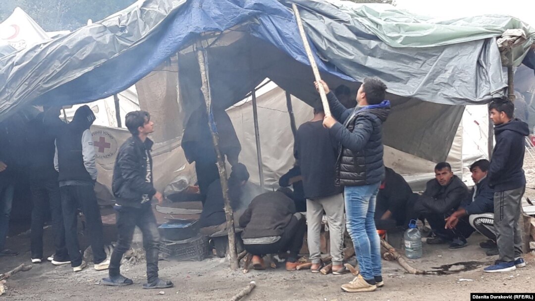 Bosnia and Herzegovina - Migrants at the Vucjak Reception Camp near Bihac. 10. October 2019.