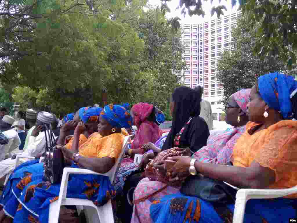 Dozens of members of the 'Bring Back Our Girls' Campaign hold a rally at Unity Fountain in Abuja to celebrate the release of 82 Chibok school girls in exchange for a number of Boko Haram militants and a reported cash payment.