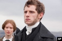 Mia Wasikowska (left) and Jamie Bell (right) in "Jane Eyre"