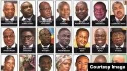 Les candidats à la présidentielle du 23 décembre en RDC avant la validation des dossiers, août 2018. (Ceni RDC)
