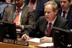 "These decisions are unhelpful to the prospects for peace in the region," said Britain's U.N. Ambassador Mathew Rycroft, Dec. 8, 2017.