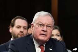 Keith Kellogg, di Ukraina, Selasa, 28 Februari 2023, di Capitol Hill di Washington. (AP/Mariam Zuhaib)