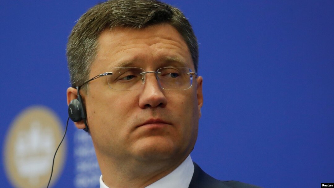 Russian Energy Minister Alexander Novak attends a session of the St. Petersburg International Economic Forum, May 25, 2018.