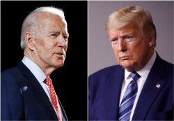 Joe Biden (kiri) dan Donald Trump, menjelang Pemilihan Presidan AS 2020. (Foto: dok)