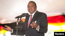 Le président Uhuru Kenyatta donne un discours au palais présidentiel, à Nairobi, le 21 septembre 2017.