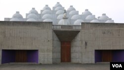 Fachada de la Arquidiócesis de Managua. Foto archivo VOA.