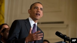 FILE - President Barack Obama speaks in the East Room of the White House, June 11, 2013.