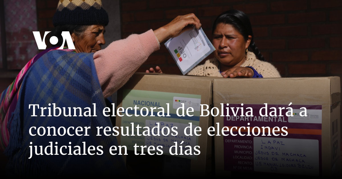 Tribunal Electoral De Bolivia Dar A Conocer Resultados De Elecciones