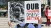Une manifestation tenue dimanche 12 avril 2015 à Washington, Etats-Unis, pour réclamer la libération de 276 lycéennes enlevées un an plus tôt à Chibok au Nigéria