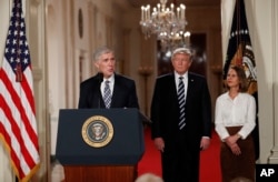 Neil Gorsuch speaks as President Trump nominates him for the Supreme Court.