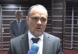 Jean Luc Stalon, representative of the United Nations Development Program, attends a meeting on the reconstruction of Cameroon, in Yaounde, Dec. 5, 2019. (Moki Edwin Kindzeka/VOA)