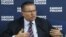FILE - Russian Economy Minister Alexei Ulyukayev speaks during United Russia party congress in Moscow, Russia, Feb. 5, 2016. 