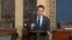 FILE - In this image from video, Sen. Josh Hawley, R-Mo., speaks on the Senate floor about the impeachment trial against President Donald Trump at the U.S. Capitol in Washington, Feb. 5, 2020.