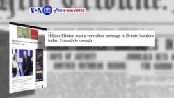 VOA60 Elections - The Washington Post: Hillary Clinton has begun to lose patience with the campaign of Bernie Sanders