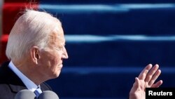 El presidente de Estados Unidos, Joe Biden, durante su ceremonia de investidura en Washington D.C. el 20 de enero de 2021.