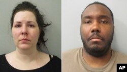 Foto Asley Elizabeth Catron dan Frederick Anthony Fink yang dirilis oleh Lapas Madison County Alabama. (Foto: Lapas Madison County via AP) 
