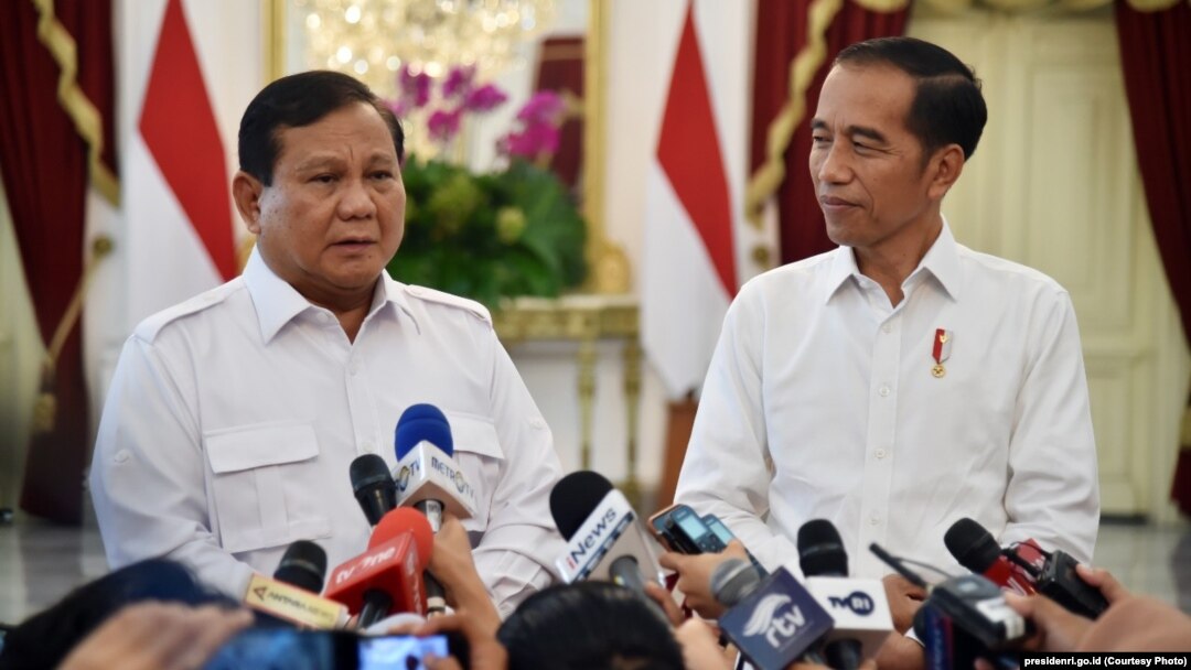 Pertemuan Presiden Joko Widodo dan Ketua Umum Partai Prabowo Subianto yang memastikan masuknya Gerindra ke pemerintahan, Jakarta, 11 Oktober 2019. (Foto: presidenri.go.id.)