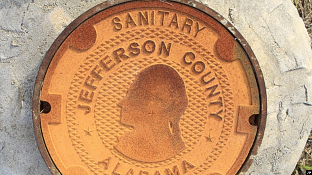 A manhole cover bears the logo/design of Jefferson County, Alabama. Alabama's Jefferson County submitted a second offer to creditors in an attempt to settle its $3.14 billion sewer bond debt, and to avoid what would be the largest municipal bankruptcy in 