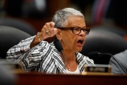 FILE - U.S. Rep. Bonnie Watson Coleman speaks during a hearing before the House Committees on the Judiciary and Oversight and Government Reform on Capitol Hill, July 12, 2018, in Washington.