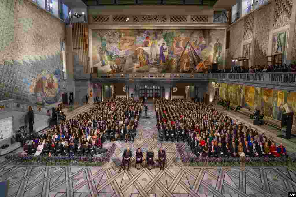 مراسم اعطای جایزه صلح نوبل در اوسلو &nbsp;