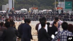 The fire-scorched landscape of Breezy Point in New York, which was devastated during Superstorm Sandy when a fire pushed by the raging winds destroyed many homes, is seen after a Nor'easter snow, November 8, 2012.