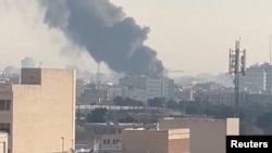 دود ناشی از حمله هوایی در نقطه‌ای از پایتخت ایران