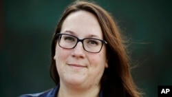 FILE - Kristen Nielsen Donnelly, director of personnel at Abbey Color Incorporated, poses for a photograph in Philadelphia, Aug. 25, 2017. The epidemic of drug use in the U.S. is forcing many small business owners to think about what they would do if they suspect an employee is abusing drugs or alcohol.